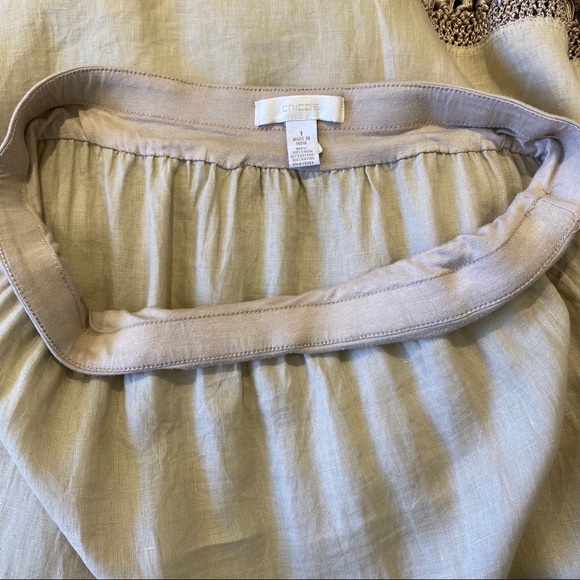 CHICO’S 1 ⚜️Gorgeous⚜️ Linen Skirt with Fringe Hem - Picture 6 of 7